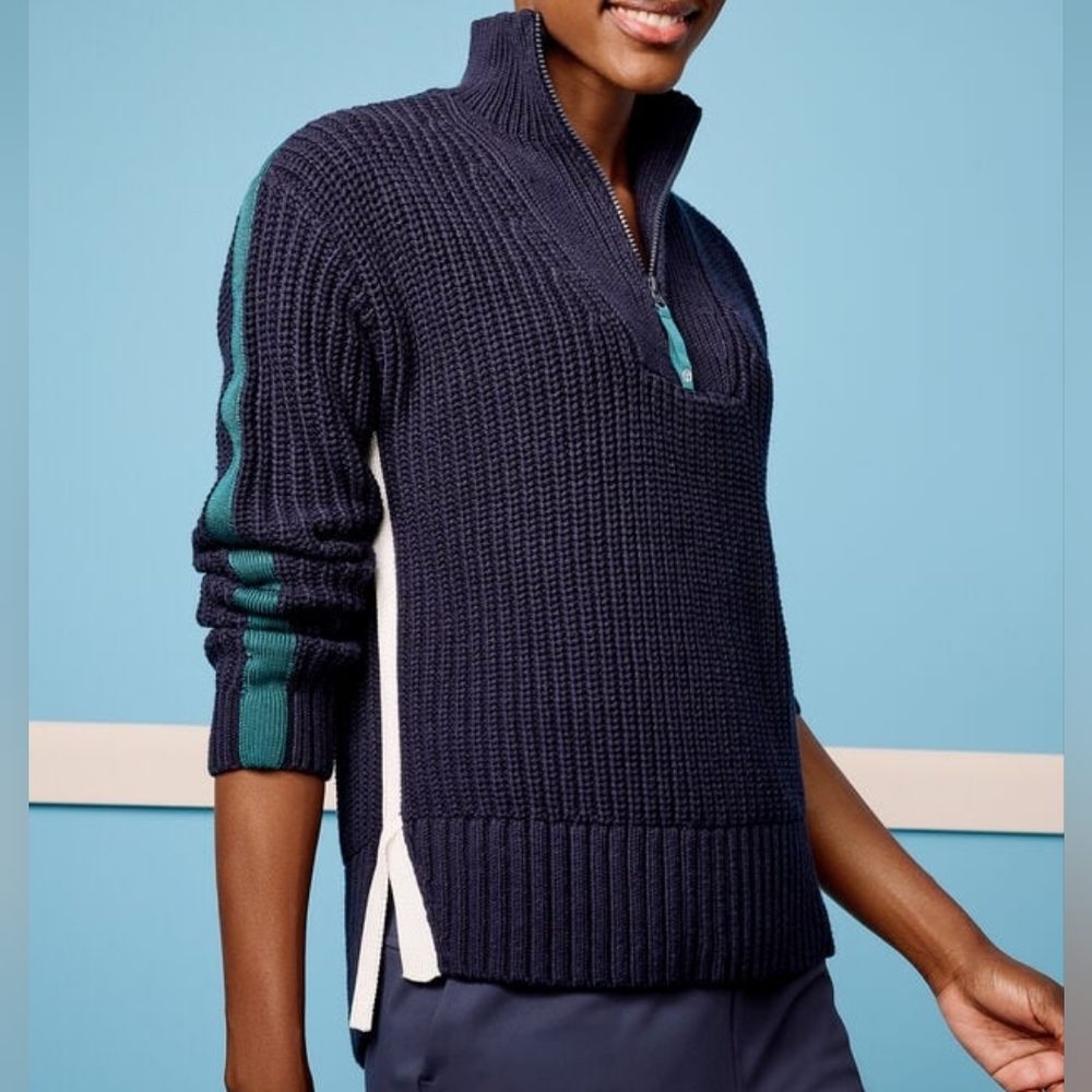 T By Talbots Heavy Knit Pop-Over Sweater